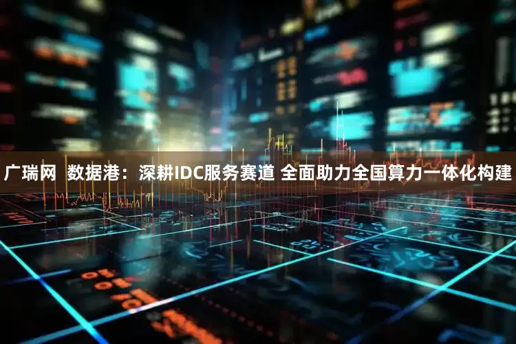 广瑞网  数据港：深耕IDC服务赛道 全面助力全国算力一体化构建